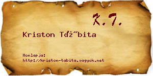 Kriston Tábita névjegykártya